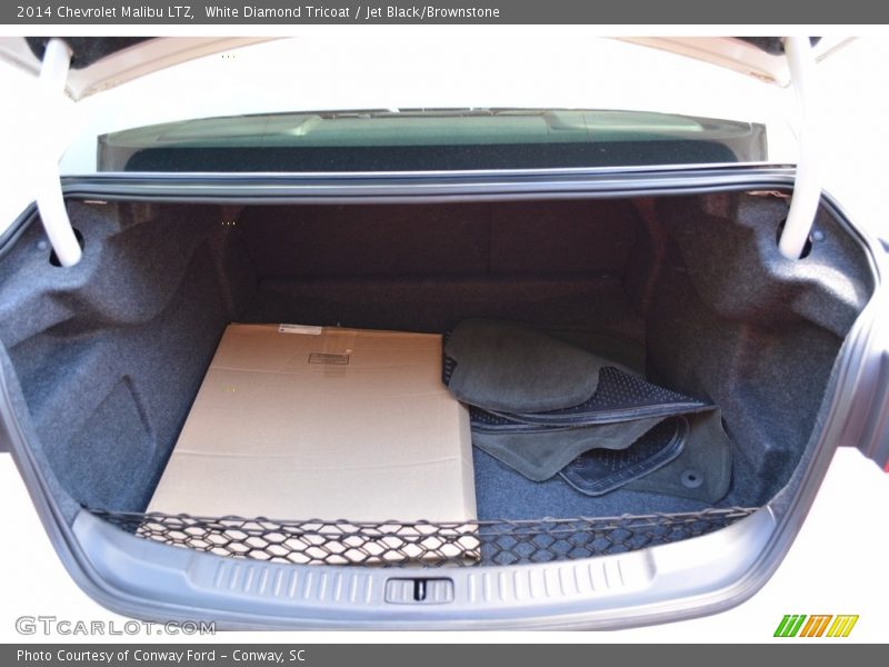 White Diamond Tricoat / Jet Black/Brownstone 2014 Chevrolet Malibu LTZ
