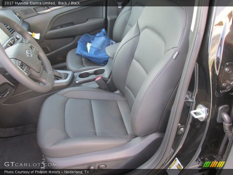 Black / Black 2017 Hyundai Elantra Limited