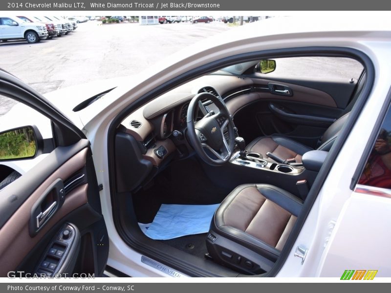 White Diamond Tricoat / Jet Black/Brownstone 2014 Chevrolet Malibu LTZ