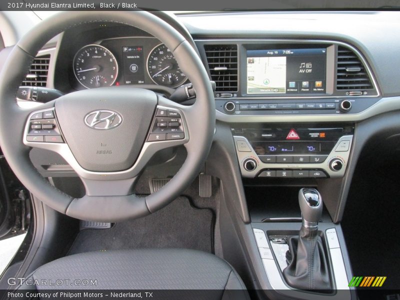 Black / Black 2017 Hyundai Elantra Limited