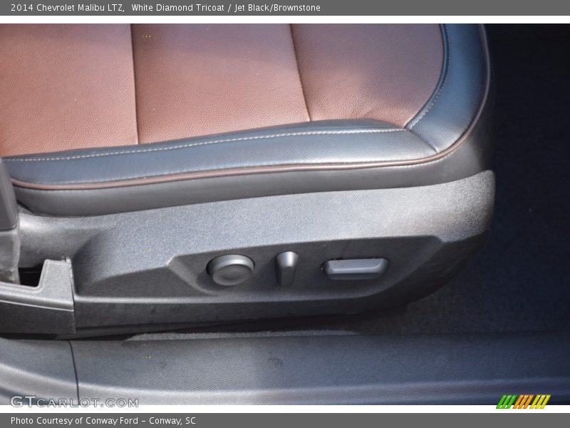 White Diamond Tricoat / Jet Black/Brownstone 2014 Chevrolet Malibu LTZ