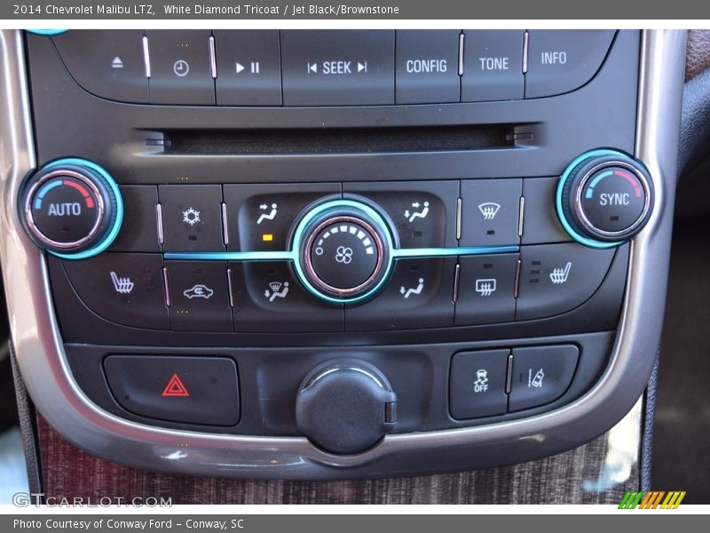 White Diamond Tricoat / Jet Black/Brownstone 2014 Chevrolet Malibu LTZ
