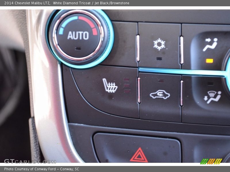 White Diamond Tricoat / Jet Black/Brownstone 2014 Chevrolet Malibu LTZ