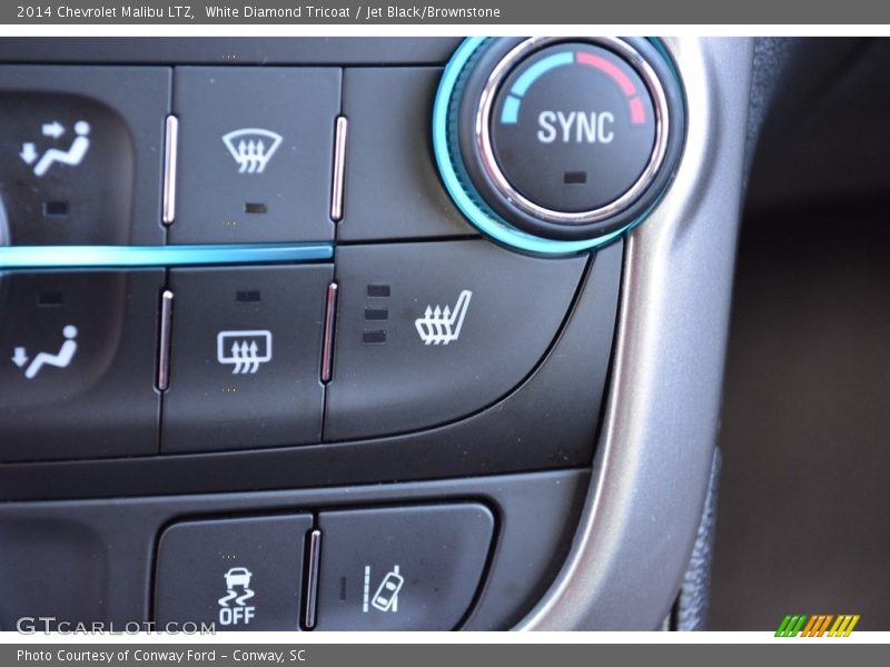 White Diamond Tricoat / Jet Black/Brownstone 2014 Chevrolet Malibu LTZ