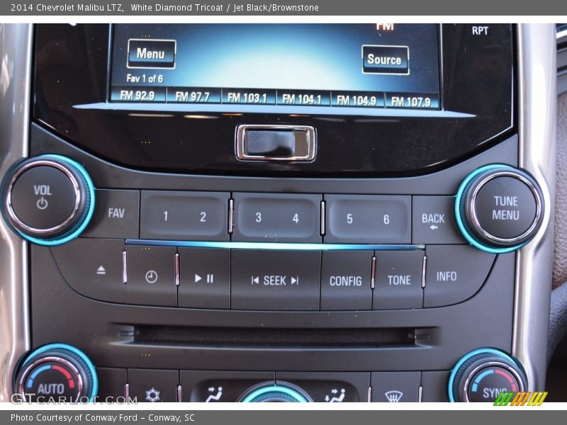 White Diamond Tricoat / Jet Black/Brownstone 2014 Chevrolet Malibu LTZ