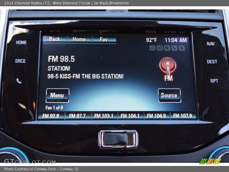 White Diamond Tricoat / Jet Black/Brownstone 2014 Chevrolet Malibu LTZ