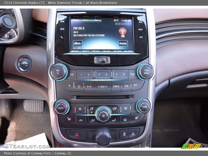 White Diamond Tricoat / Jet Black/Brownstone 2014 Chevrolet Malibu LTZ