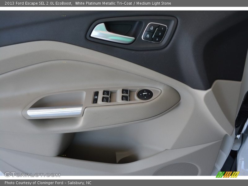White Platinum Metallic Tri-Coat / Medium Light Stone 2013 Ford Escape SEL 2.0L EcoBoost