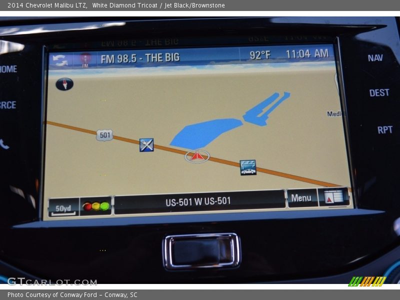 White Diamond Tricoat / Jet Black/Brownstone 2014 Chevrolet Malibu LTZ