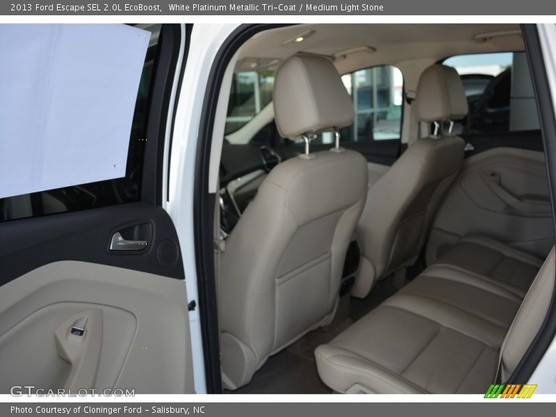 White Platinum Metallic Tri-Coat / Medium Light Stone 2013 Ford Escape SEL 2.0L EcoBoost