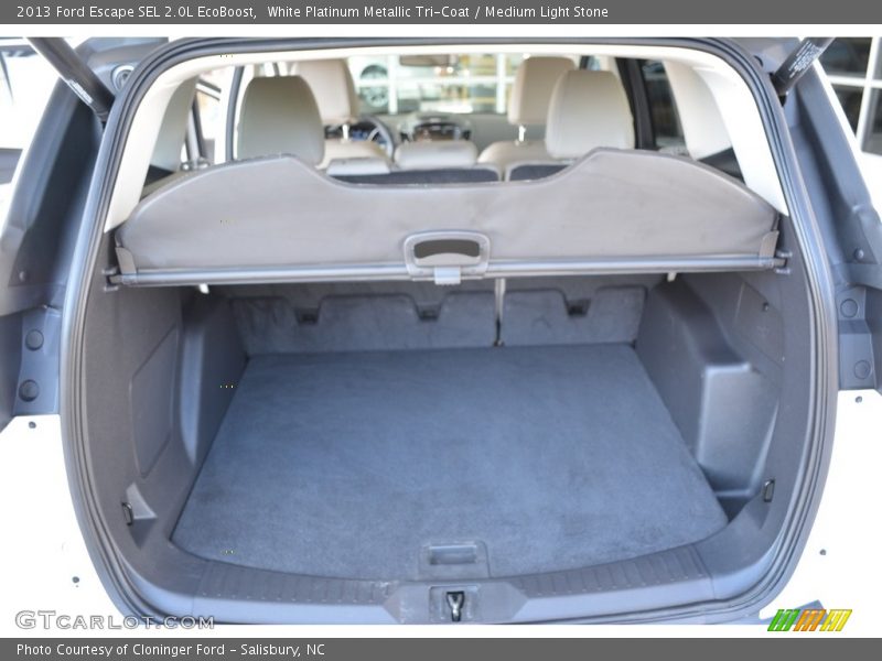 White Platinum Metallic Tri-Coat / Medium Light Stone 2013 Ford Escape SEL 2.0L EcoBoost