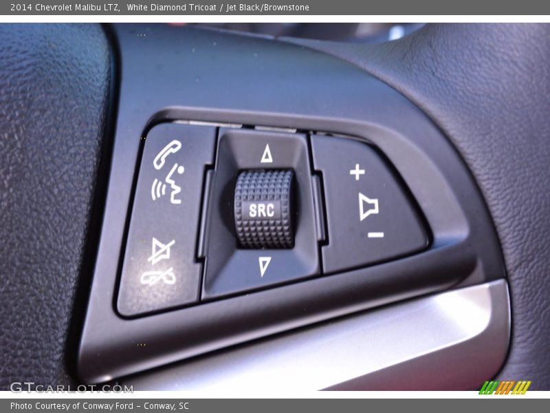 White Diamond Tricoat / Jet Black/Brownstone 2014 Chevrolet Malibu LTZ