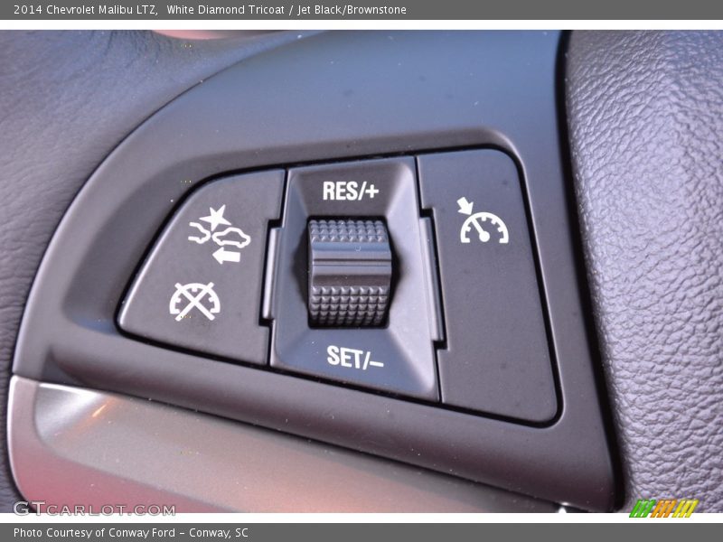 White Diamond Tricoat / Jet Black/Brownstone 2014 Chevrolet Malibu LTZ