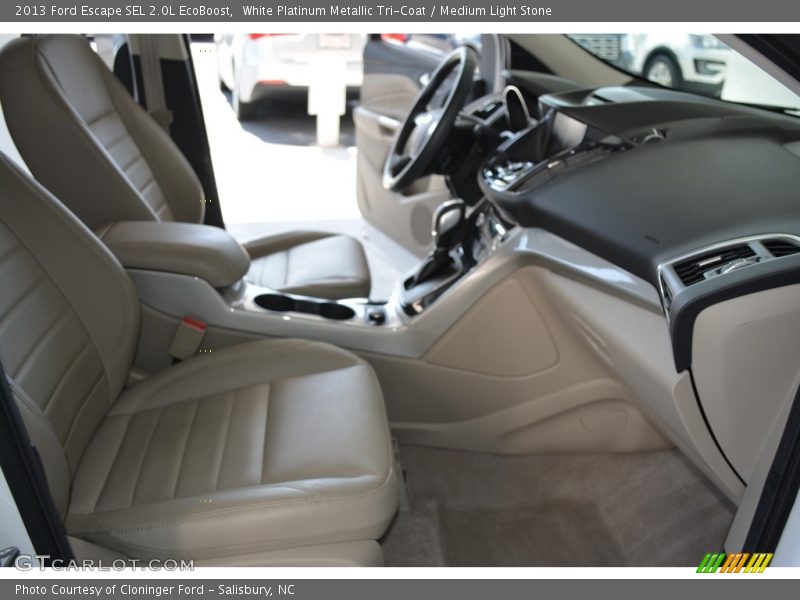 White Platinum Metallic Tri-Coat / Medium Light Stone 2013 Ford Escape SEL 2.0L EcoBoost