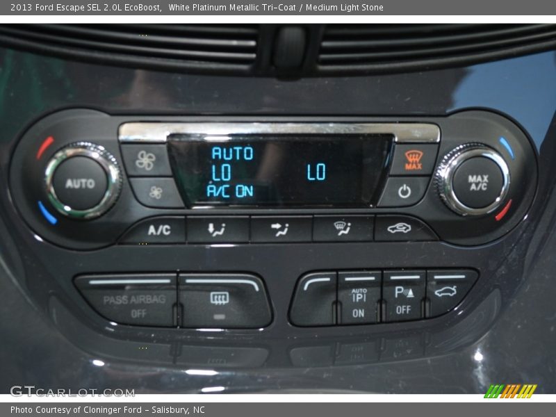 White Platinum Metallic Tri-Coat / Medium Light Stone 2013 Ford Escape SEL 2.0L EcoBoost