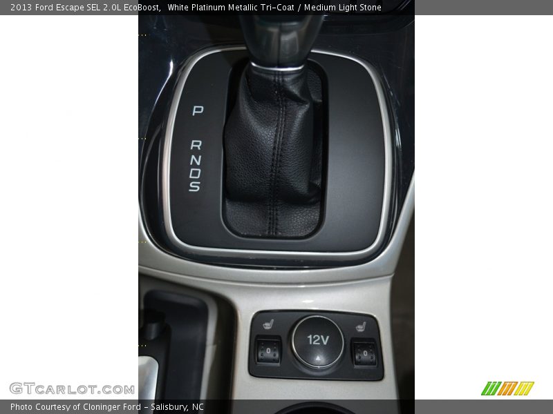 White Platinum Metallic Tri-Coat / Medium Light Stone 2013 Ford Escape SEL 2.0L EcoBoost