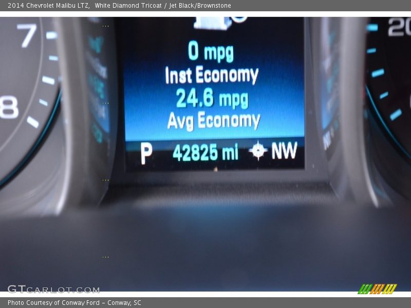 White Diamond Tricoat / Jet Black/Brownstone 2014 Chevrolet Malibu LTZ
