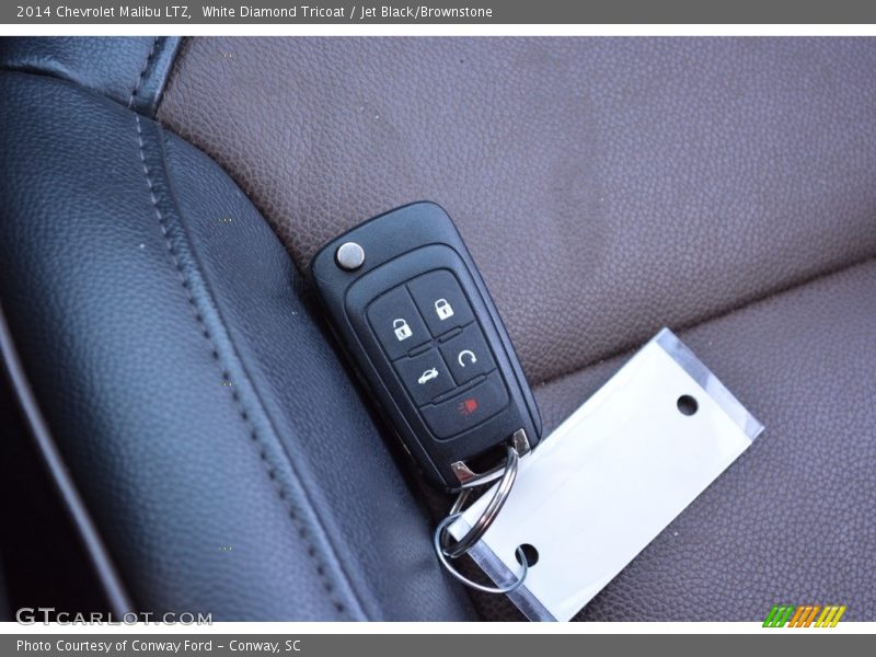 White Diamond Tricoat / Jet Black/Brownstone 2014 Chevrolet Malibu LTZ
