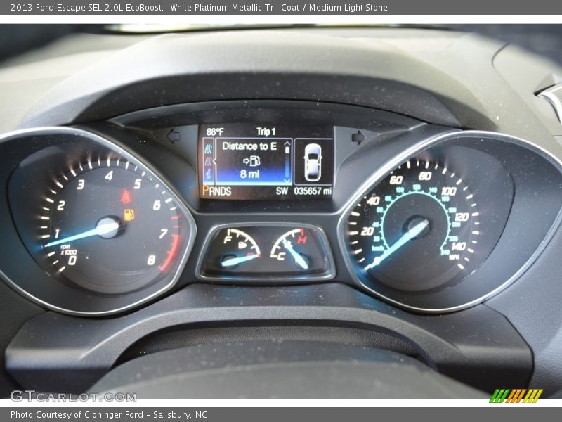 White Platinum Metallic Tri-Coat / Medium Light Stone 2013 Ford Escape SEL 2.0L EcoBoost