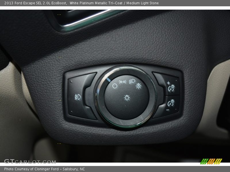 White Platinum Metallic Tri-Coat / Medium Light Stone 2013 Ford Escape SEL 2.0L EcoBoost