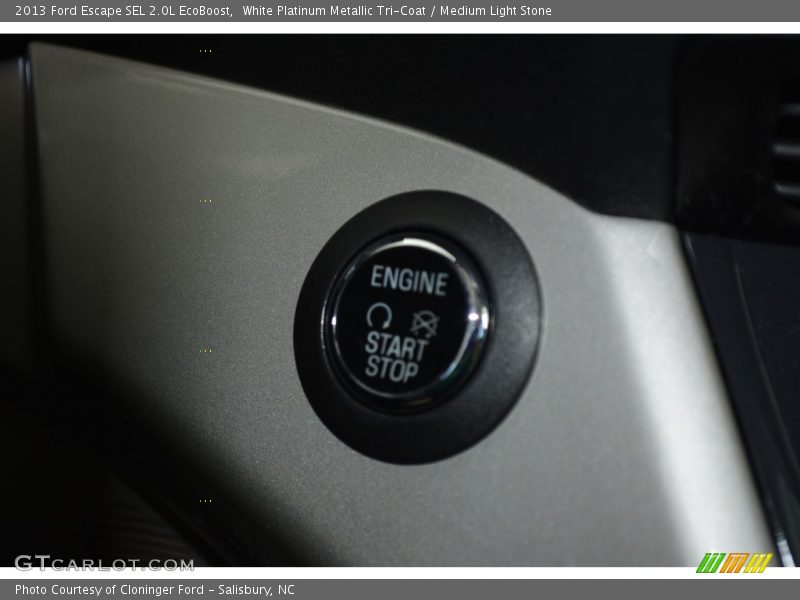 White Platinum Metallic Tri-Coat / Medium Light Stone 2013 Ford Escape SEL 2.0L EcoBoost