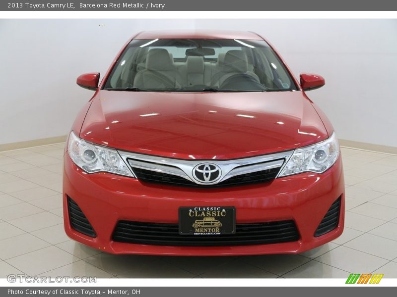 Barcelona Red Metallic / Ivory 2013 Toyota Camry LE