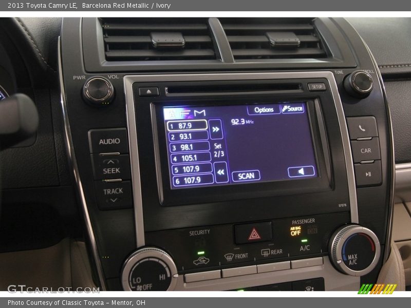 Barcelona Red Metallic / Ivory 2013 Toyota Camry LE
