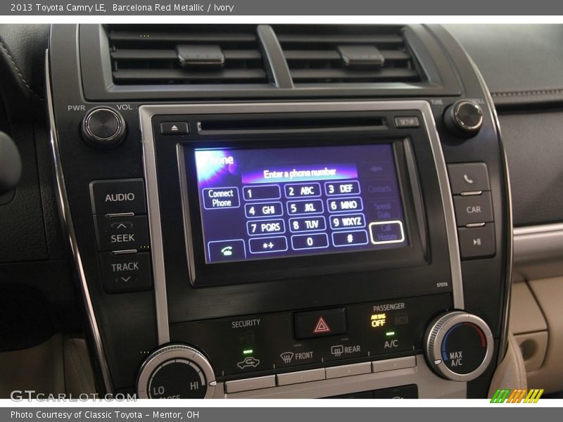 Barcelona Red Metallic / Ivory 2013 Toyota Camry LE
