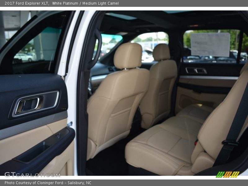 White Platinum / Medium Light Camel 2017 Ford Explorer XLT
