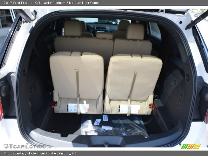White Platinum / Medium Light Camel 2017 Ford Explorer XLT
