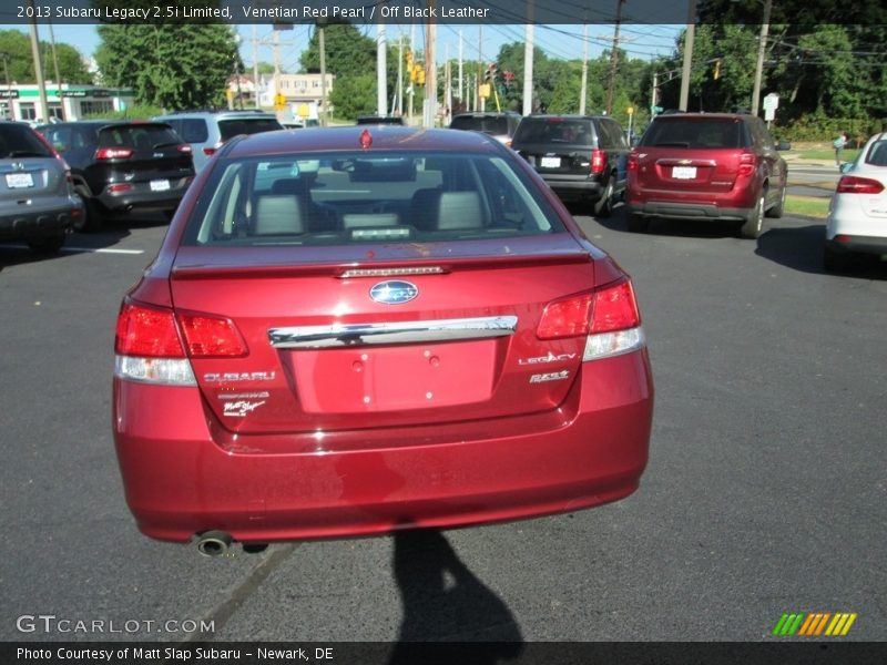 Venetian Red Pearl / Off Black Leather 2013 Subaru Legacy 2.5i Limited
