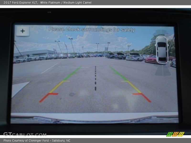 White Platinum / Medium Light Camel 2017 Ford Explorer XLT
