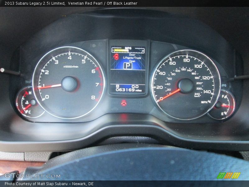 Venetian Red Pearl / Off Black Leather 2013 Subaru Legacy 2.5i Limited
