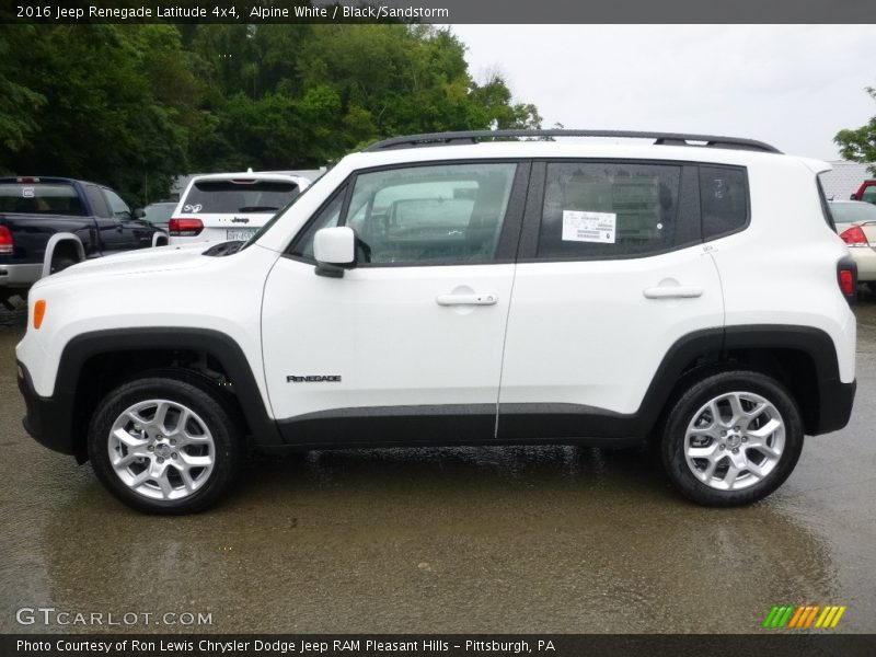 Alpine White / Black/Sandstorm 2016 Jeep Renegade Latitude 4x4
