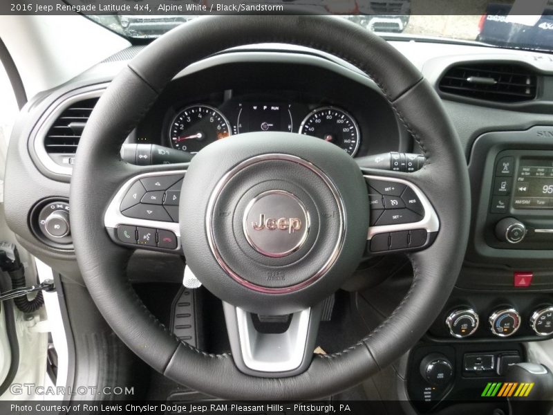 Alpine White / Black/Sandstorm 2016 Jeep Renegade Latitude 4x4