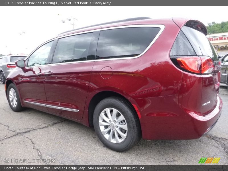 Velvet Red Pearl / Black/Alloy 2017 Chrysler Pacifica Touring L