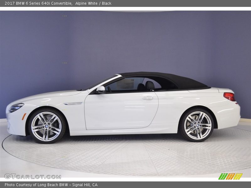 Alpine White / Black 2017 BMW 6 Series 640i Convertible