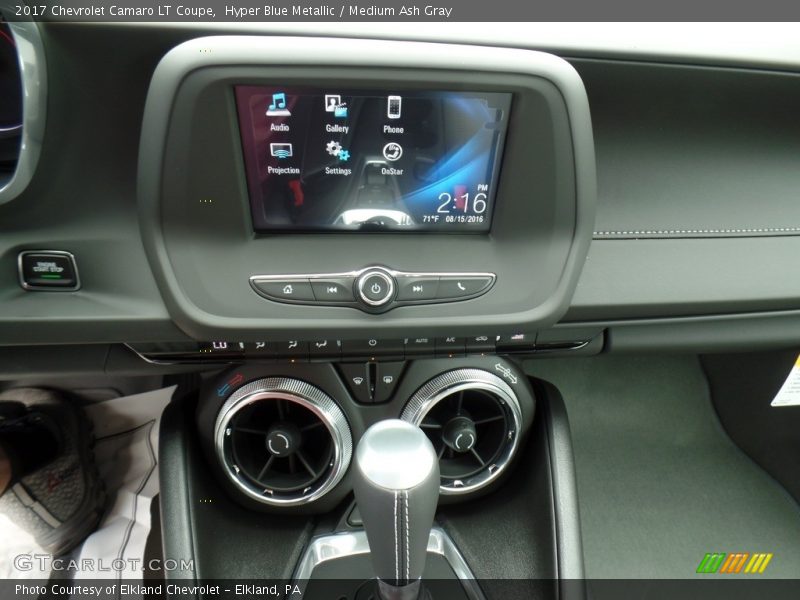 Hyper Blue Metallic / Medium Ash Gray 2017 Chevrolet Camaro LT Coupe