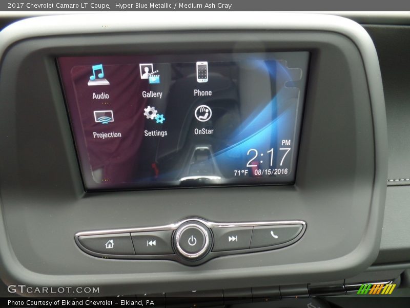 Hyper Blue Metallic / Medium Ash Gray 2017 Chevrolet Camaro LT Coupe