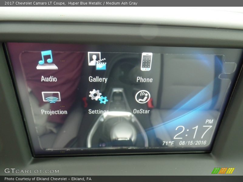 Hyper Blue Metallic / Medium Ash Gray 2017 Chevrolet Camaro LT Coupe