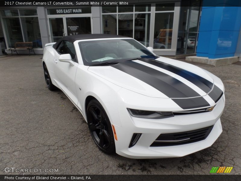 Summit White / Ceramic White 2017 Chevrolet Camaro LT Convertible