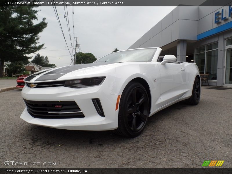Summit White / Ceramic White 2017 Chevrolet Camaro LT Convertible