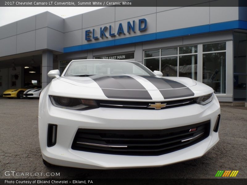 Summit White / Ceramic White 2017 Chevrolet Camaro LT Convertible