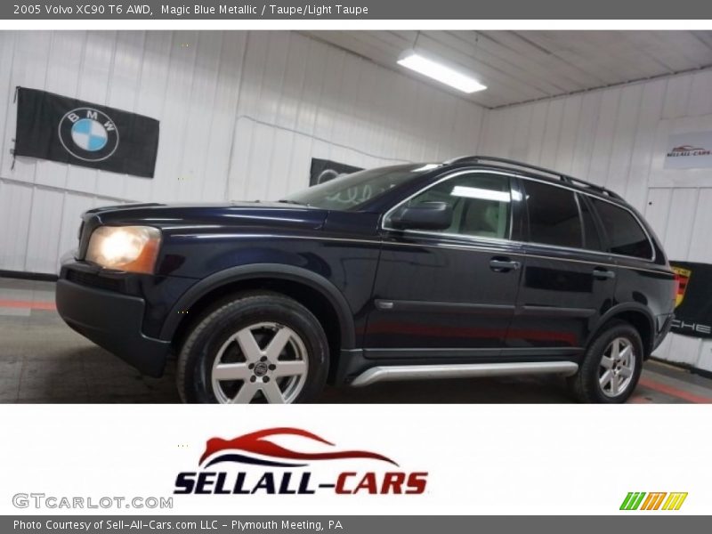 Magic Blue Metallic / Taupe/Light Taupe 2005 Volvo XC90 T6 AWD