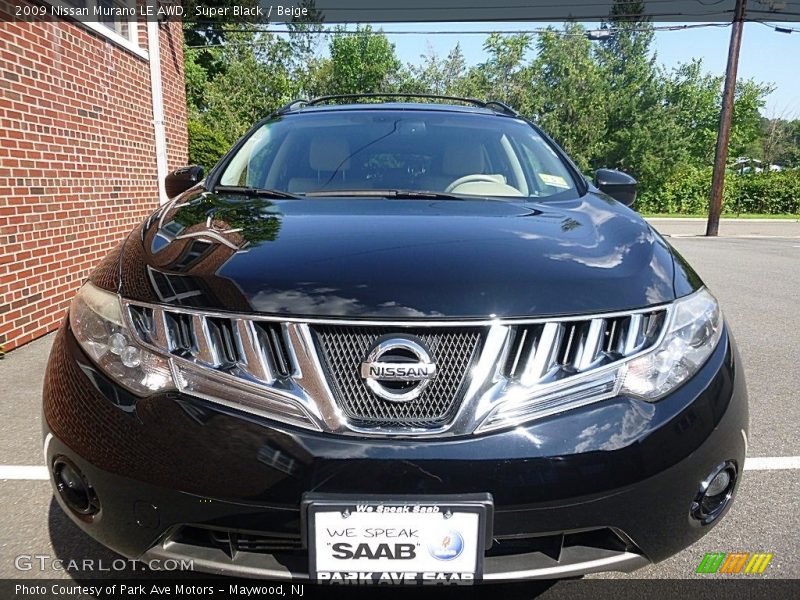 Super Black / Beige 2009 Nissan Murano LE AWD