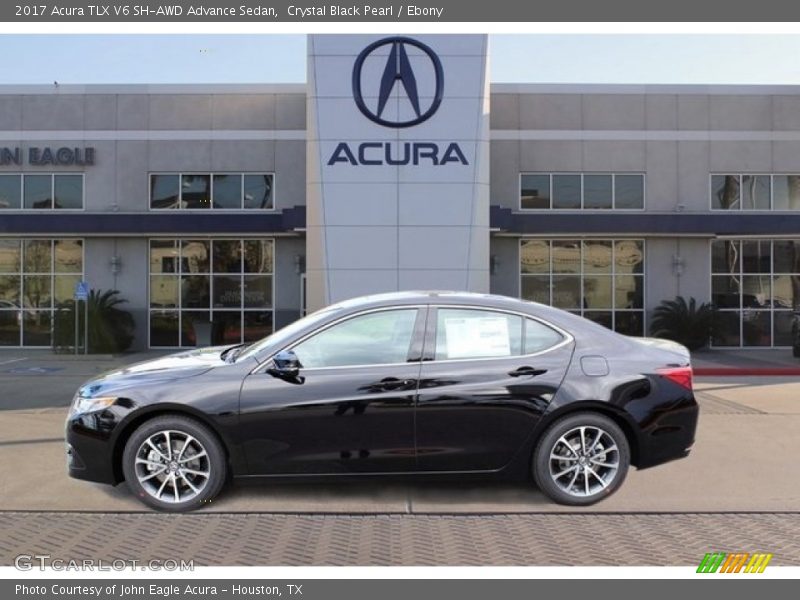 Crystal Black Pearl / Ebony 2017 Acura TLX V6 SH-AWD Advance Sedan