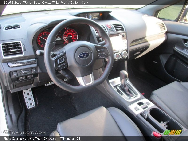 Crystal White Pearl / Carbon Black 2016 Subaru WRX Limited