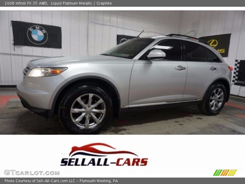 Liquid Platinum Metallic / Graphite 2008 Infiniti FX 35 AWD