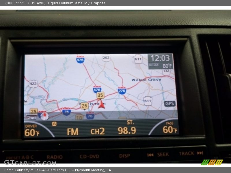 Liquid Platinum Metallic / Graphite 2008 Infiniti FX 35 AWD
