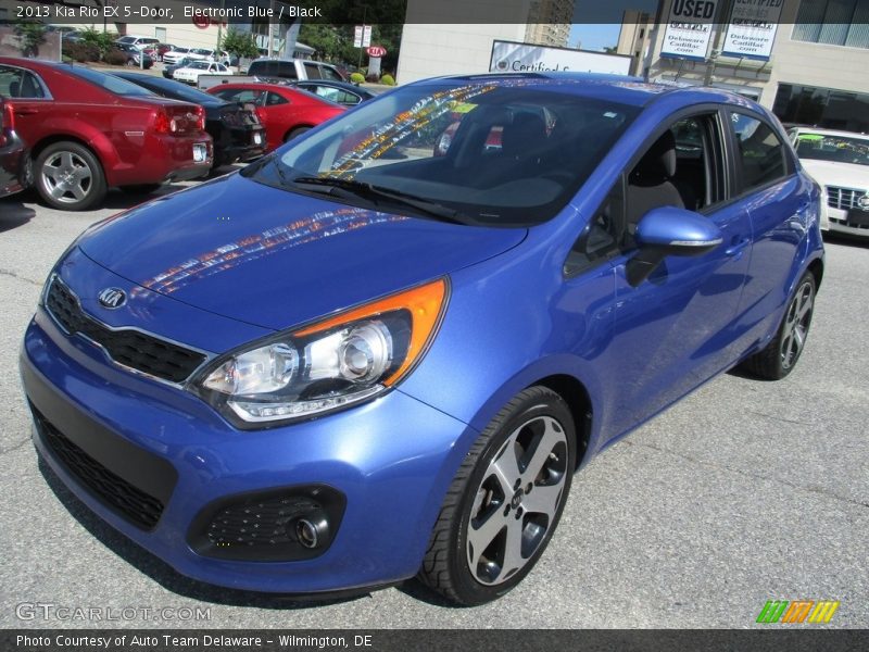 Electronic Blue / Black 2013 Kia Rio EX 5-Door